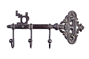 Фото: Вешалка-крючок № Пи12365(железо) "Ключ" 4шт/уп