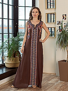 Фото: Платье (вискоза) с вышивкой №22-476-3 4шт.уп